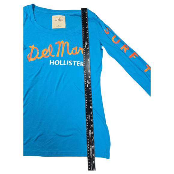 Hollister Co Wom Sz Medium Del Mar Surf Team Y2K 2000s Long Sleeve Top Teen EUC - Picture 4 of 9